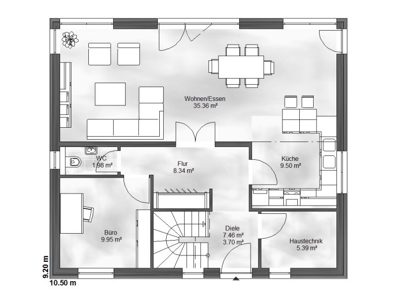 Haus Grundriss 10 X 8